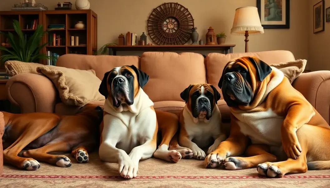 Small but mighty dogs clowning around indoors.